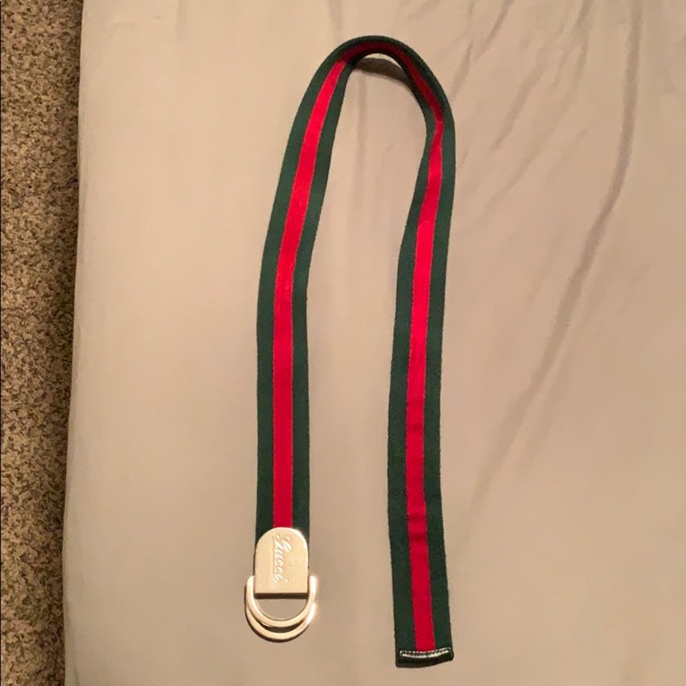 Gucci Script Web Belt - Picture 2 of 2